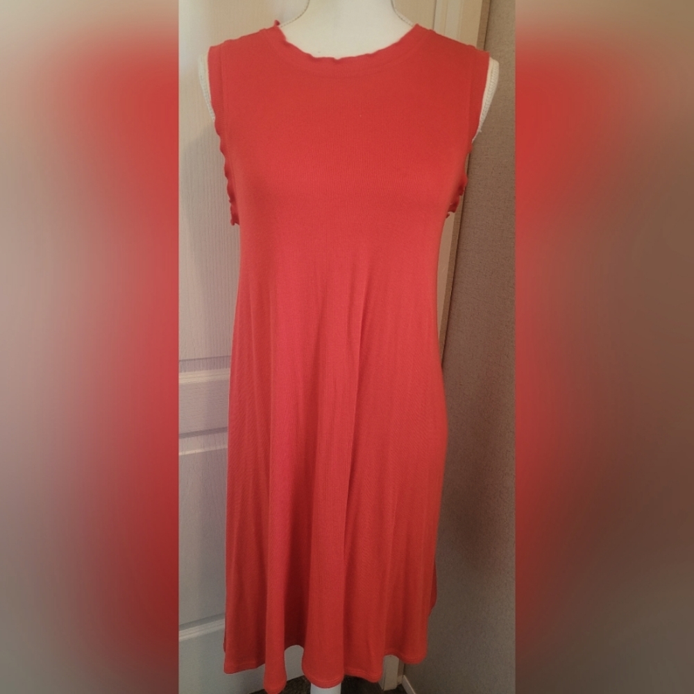 EUC Kaari Blue red short sleeves dress Size Small